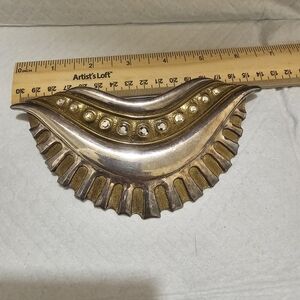 Gold and Silver Decorative Metal Piece By Cesar Ugarte